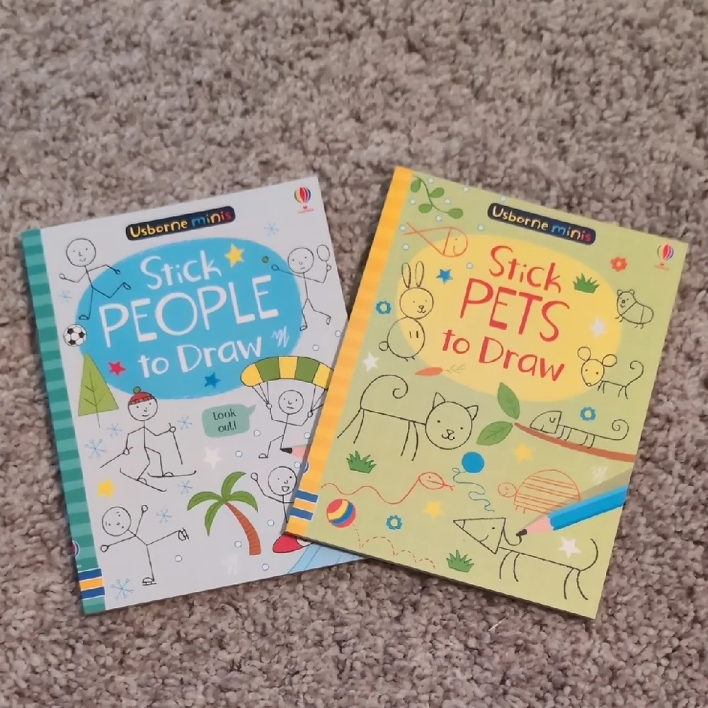 Usborne Minis How To Draw Stick People And Animals - Picture 1 of 5